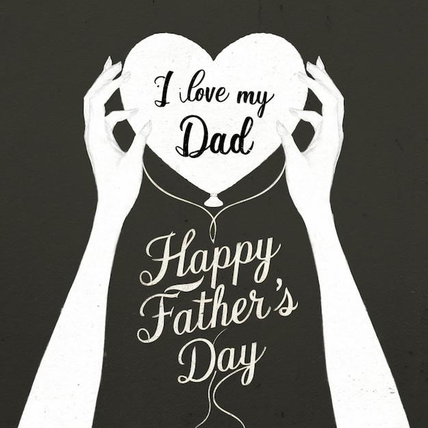 un poster in bianco e nero che dice che amo mio padre