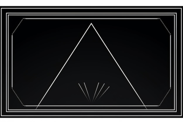 un poster in bianco e nero con un triangolo al centro