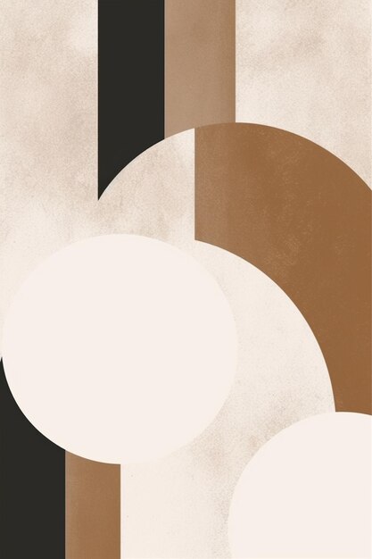 Un poster minimalista con cerchi e la parola arte su di esso