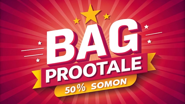 un poster per bagg bag ha una stella gialla su di esso
