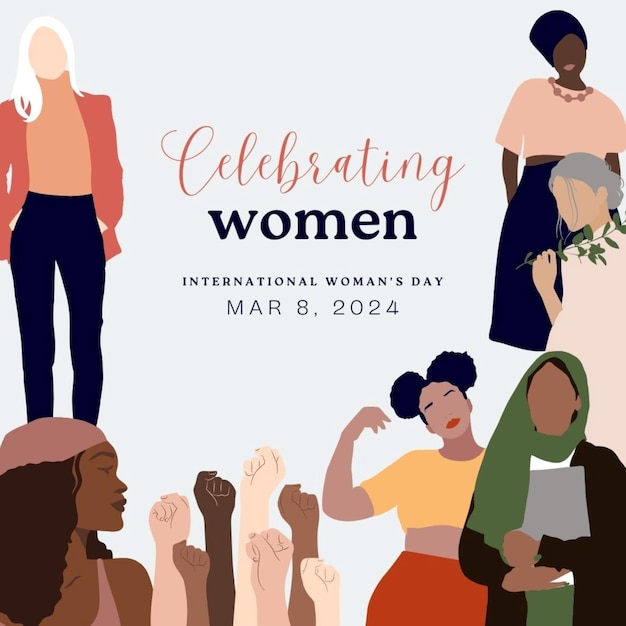 un poster per celebrare la Giornata della Donna con una citazione di celebrare le donne