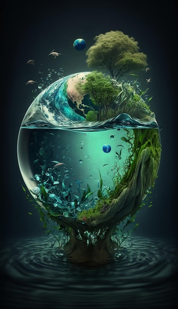 Un poster per il ciclo dell'acqua terrestre