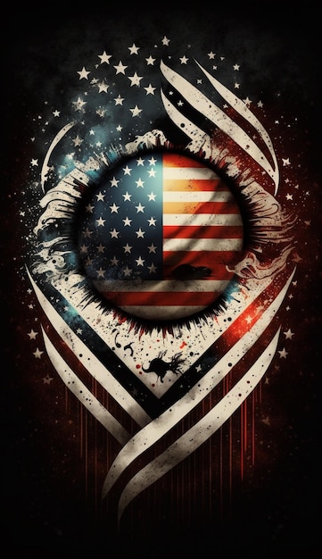 Un poster per il film bandiera americana.