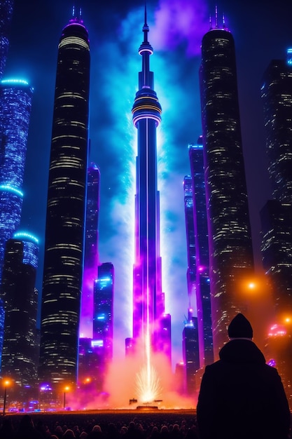 Un poster per il film cn tower di toronto.