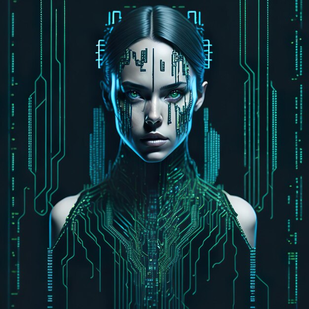 Un poster per il film cyberpunk.