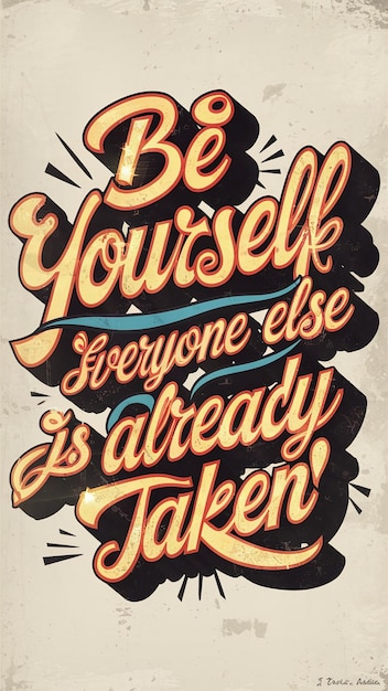 un poster per il film essere te stesso essere sicuro che stai solo prendendo la sua calma