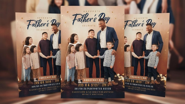 un poster per il giorno del padre con una foto di papà e papà