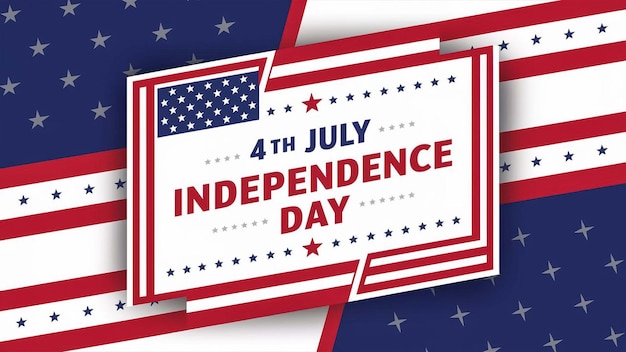 un poster per il giorno dell'indipendenza con le parole Independence Day su di esso