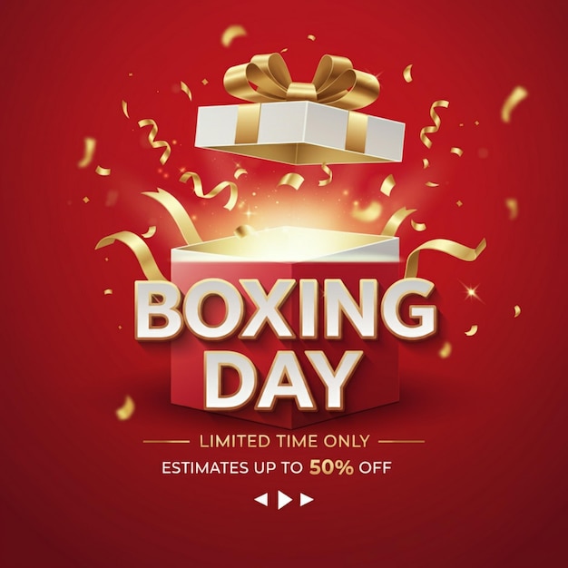 un poster per il giorno della boxe con uno striscione che dice quote boxing day quote