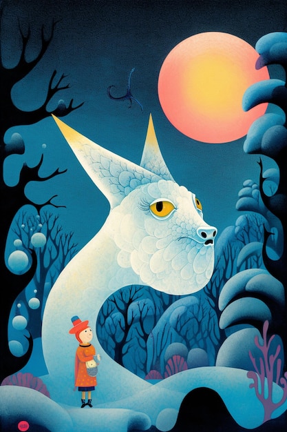 Un poster per il libro Il gatto e la luna