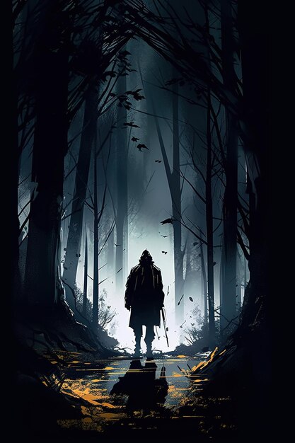 Un poster per il libro La foresta oscura