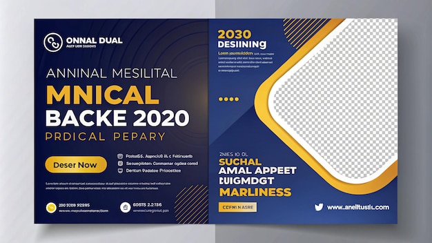 un poster per il nuovo programma tecnologico che è su un tavolo