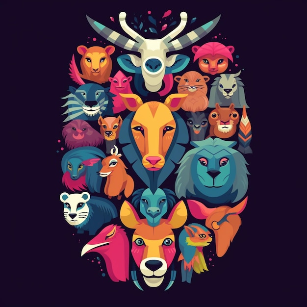 Un poster per il regno animale.