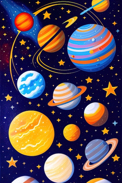 Un poster per il sistema solare.