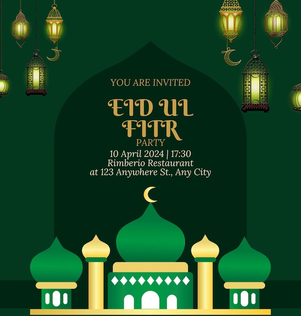 un poster per l'evento che è per Eid Al Fitr