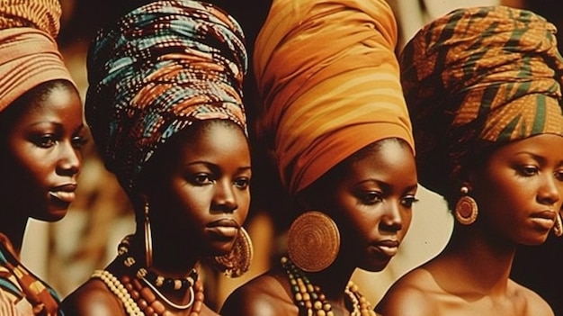 Un poster per la cultura africana delle donne nere.