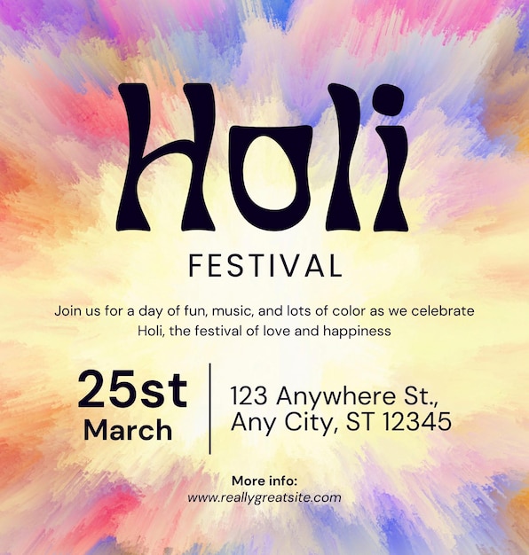 un poster per la festa dei colori Holi