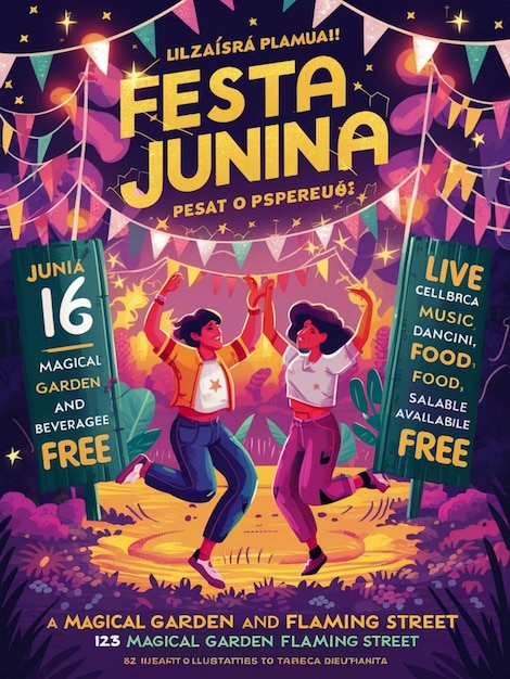 un poster per la festa del festival in agosto