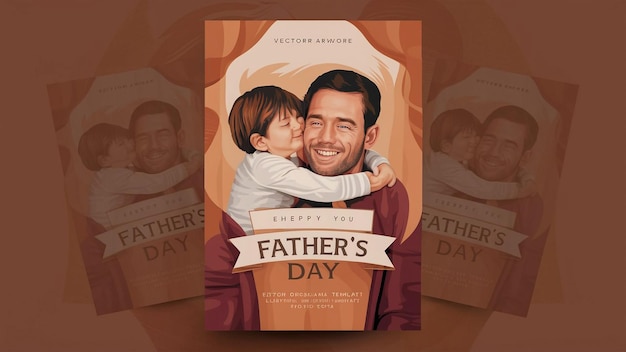 un poster per la Festa del Padre con un bambino