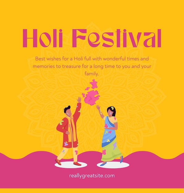 un poster per la festa di Holi
