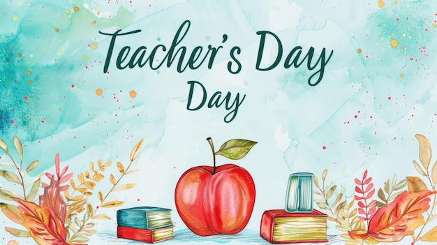 un poster per la giornata degli insegnanti con una foto di un giorno degli insegnanti