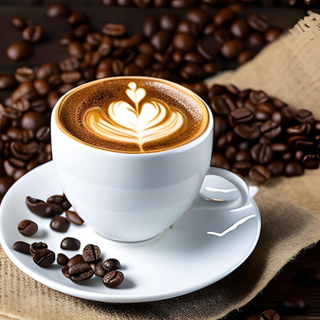 Un poster per la giornata internazionale del caffè con una tazza di caffè