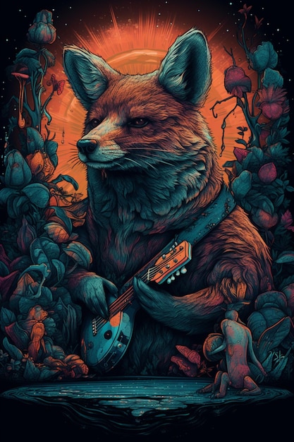 Un poster per la volpe e il violino.