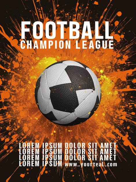 un poster per un club di calcio mostra una palla da calcio e una palla Da calcio