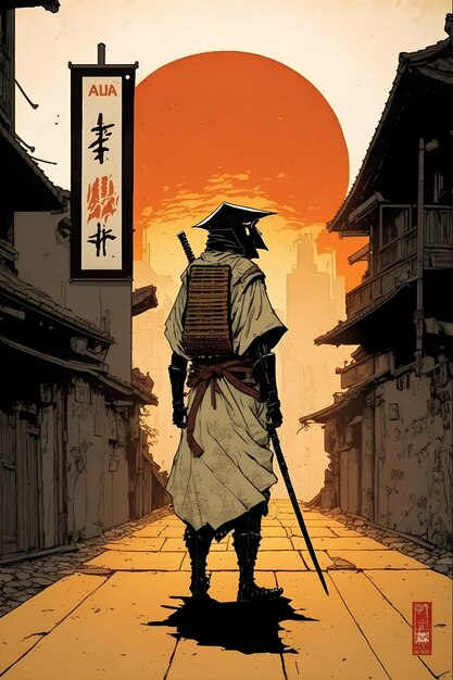 Un poster per un film chiamato samurai.