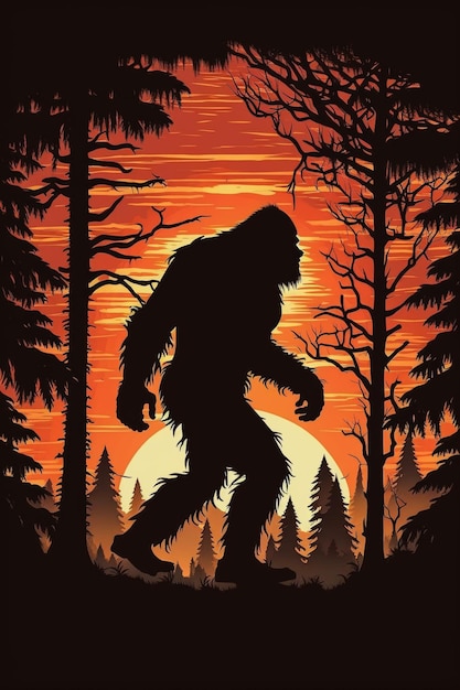 Un poster per un sasquatch chiamato sasquatch