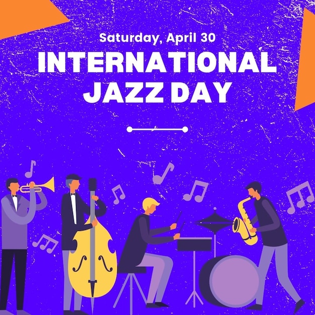 un poster per una band con una band chiamata "international jazz"