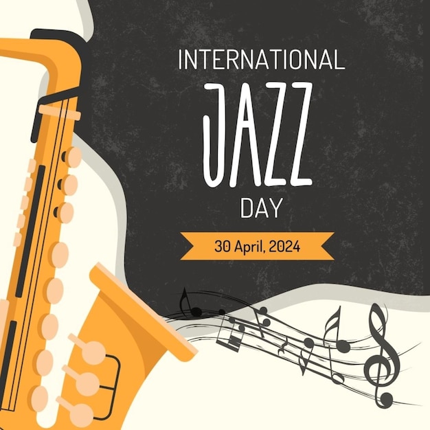un poster per una band jazz con uno strumento musicale