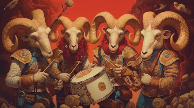 Un poster per una band musicale chiamata Band Ram