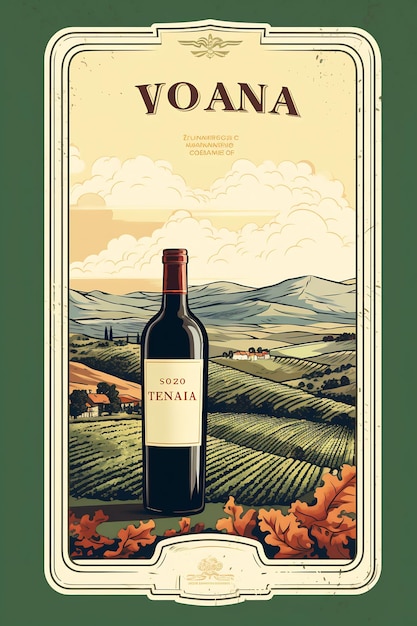 un poster per una bottiglia di vino chiamata bora