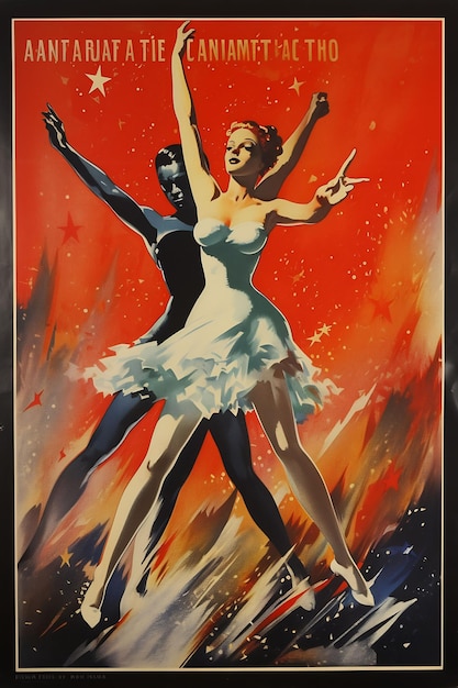 un poster per una coppia che balla con le parole "quota quella su di esso"