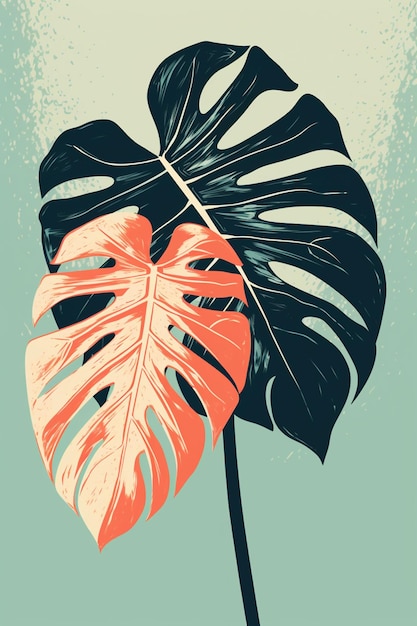 Un poster per una pianta chiamata monstera.