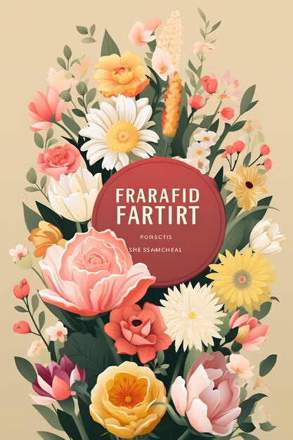 un poster per uno spettacolo di fiori di peonie