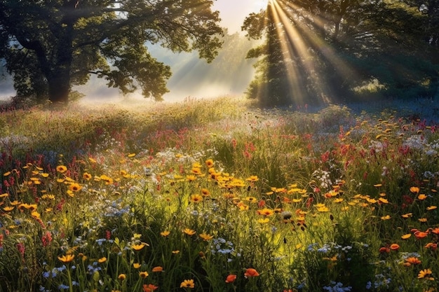 un prato baciato dal sole