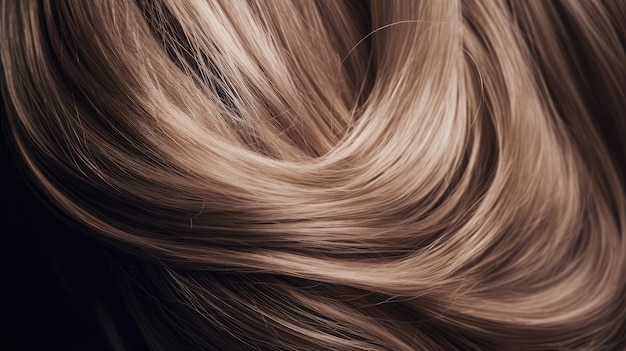 Un primo piano dei capelli di una donna con i capelli biondi
