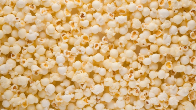 Un primo piano dei chicchi di popcorn