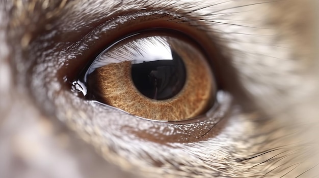 Un primo piano dell'occhio di un gatto