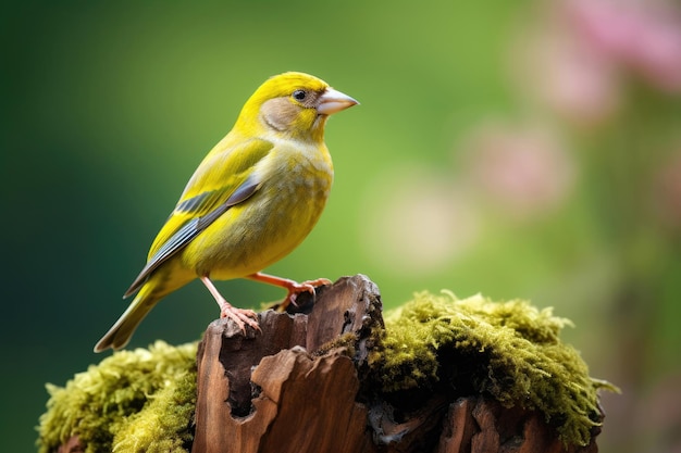 Un primo piano dell'uccello Greenfinch