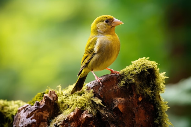 Un primo piano dell'uccello Greenfinch