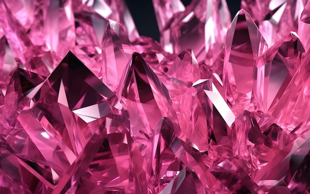 Un primo piano di diamanti rosa