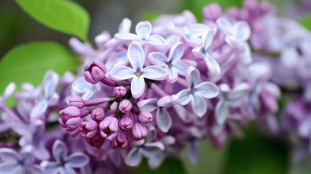 Un primo piano di fiori lilla viola