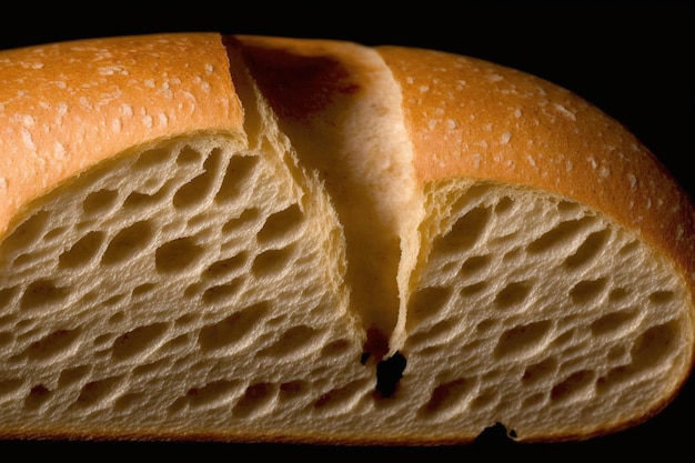 un primo piano di pane francese