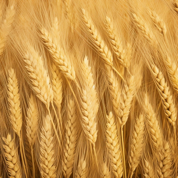 un primo piano di spighe di grano con le parole grano su di esso