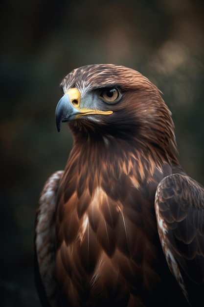 Un primo piano di un'aquila reale