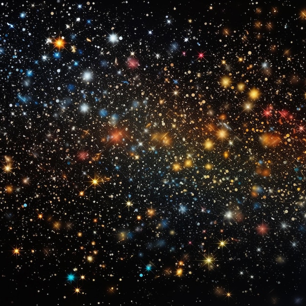 un primo piano di un cielo pieno di stelle con molte stelle generative ai