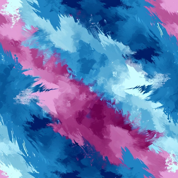 un primo piano di un dipinto astratto blu e rosa generativo ai